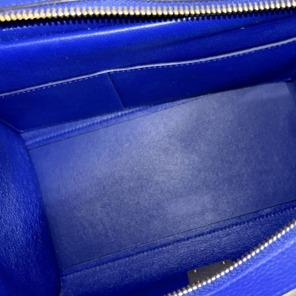 Authentic Celine Leather/Calfskin Suede Trapeze Indigo Shoulder/Top Hand… - Picture 16 of 17